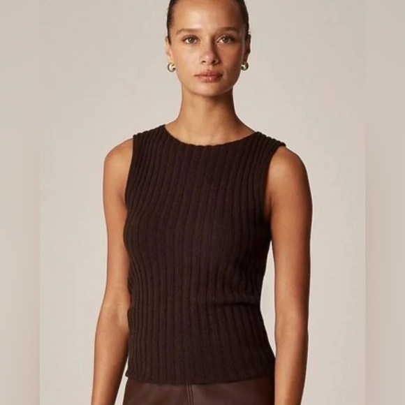 J. Crew Ribbed Cashmere shell - Picture 1 of 2